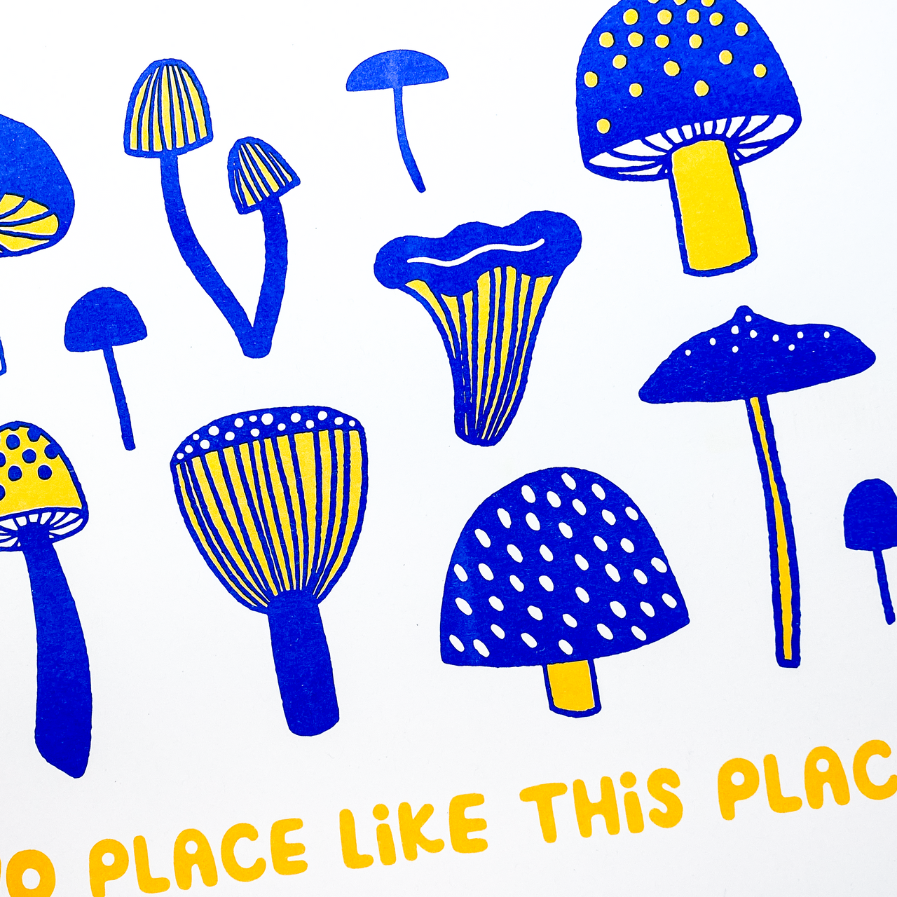 Mushroom Risograph Art Print